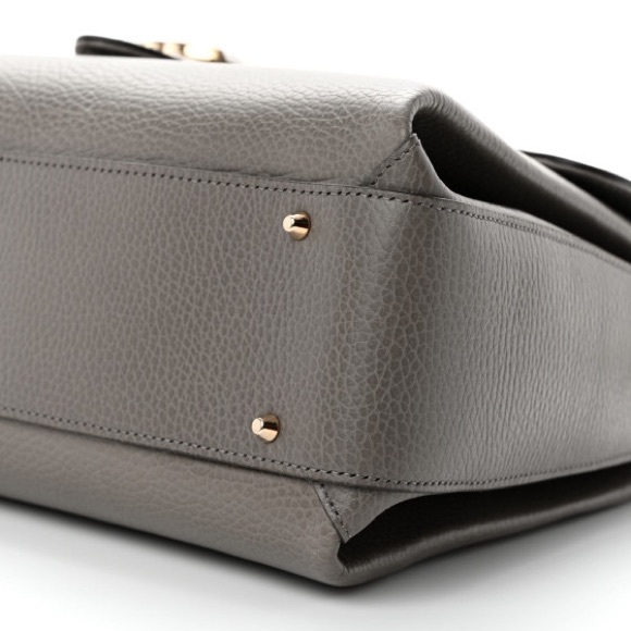 Gucci  Dollar Calfskin Interlocking G Top Handle Shoulder Bag Loess - Picture 9 of 16